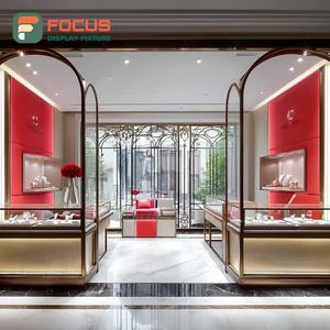 Luxury Custom Jewelry Showcase Manufacturer Metal Frame Jewelry Shop Jewelry Cabinet - Product Image 4