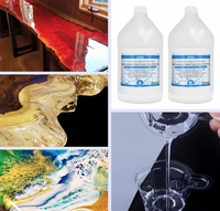 Kit de résine époxy AB transparente de 2 gallons pour artisanat DIY, revêtement de table (résine époxy 3:1)