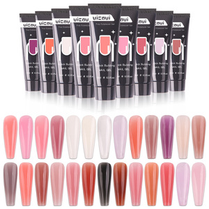 Gel UV Profesional para Uñas de Marca Privada, Colores Personalizados, Geles de Extensión de Uñas Removibles de 15 ml, Poly Gel Rosa Nude - Product Image 2