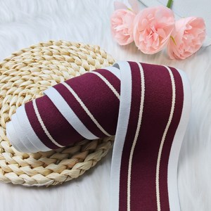 Custom Nylon Woven Webbing Tape Durable 3D 50mm Factory Design Polyester Jacquard <b>Elastic</b> Ribbons Logo Strap Printed for Gifts - Product Image 3