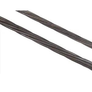 Corda de aço protendido 9.5mm 12.7mm 7 fios de concreto protendido pc sem ligação para equipamentos de construção de pontes