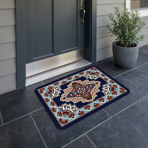 Modern Luxury Woven Anti <b>Slip</b> Polyester Door <b>Mat</b> Machine Made Medium Pile Anti Allergic Indoor Entrance Floor Rug Durable Home - Product Image 2