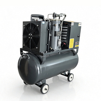 Compresor de Aire de 5.5HP, 6HP, 10HP con Alimentación CA para Reparación de Automóviles, Pintura con Aerosol, Trabajos en Madera, Clavado, Tanque de Aire de 80L, 180L, Motor Refrigerado por Aire