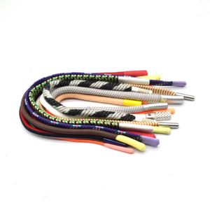 For Garment with Custom Polyester Cotton Jacquard Reflective <b>Laces</b> Flat Round Draw Cords Hoodie String <b>Rope</b> Drawcords Drawstring - Product Image 2