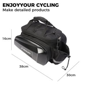 Bolsa de asiento de sillín de bicicleta impermeable personalizada, correa reflectante para viajes de Cercanías al aire libre para ciclismo, estante trasero para bicicleta - Product Image 4