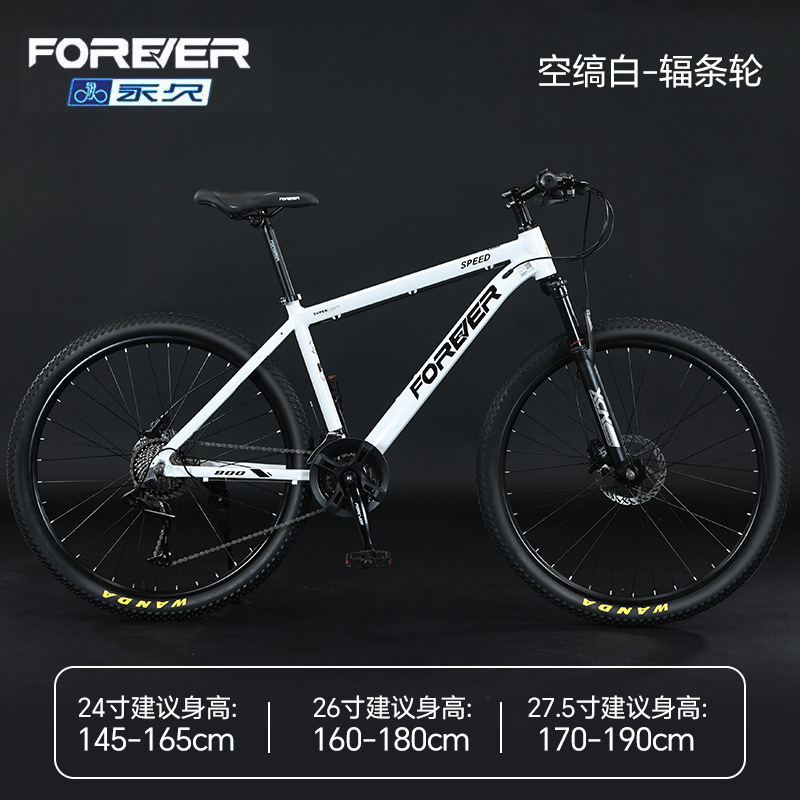 Steel frame - spoked wheels - open white [27 speeds]