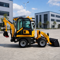 Mini-chargeuse-pelleteuse LUYU 1-2 tonnes 4x4, machine compacte pour travaux de terrassement, utilisation agricole et de construction