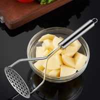Keuken roestvrijstalen aardappelstamper handmatige handmatige pureepers Y-vormige gaten veilige keukenaccessoire voor thuisgebruik groenten fruit