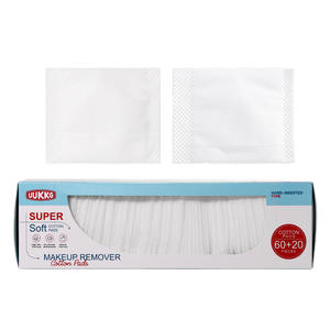 UUKKG Lingettes démaquillantes portables, 80 pièces, lingettes nettoyantes en coton doux à deux couches pour le visage, usage général - Product Image 3