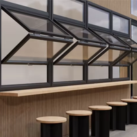 Fenêtres accordéon verticales modernes et élégantes, fenêtres pliantes verticales, fenêtres pliantes en aluminium pour maison