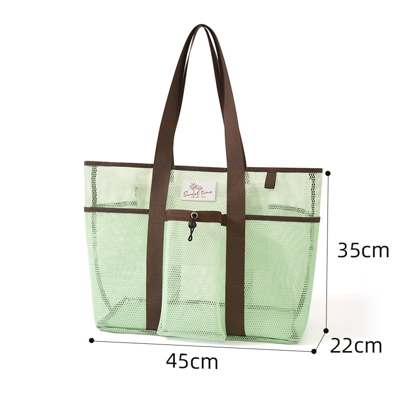 One-shoulder tote green