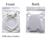 Sac à fermeture éclair réutilisable en plastique personnalisé d'usine emballage de ligne de données emballage de câble USB étuis de téléphone sacs d'emballage de pochette de luxe