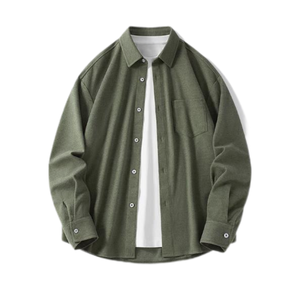MOQ bajo, moda personalizada, invierno, manga larga, venta al por mayor, Camisa de franela para hombres - Product Image 2