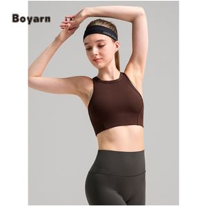 Boyarn femmes haute résistance antichoc séchage rapide quatre voies Stretch Sport Fitness gilet respirant rembourré Yoga soutien-gorge haut pour le haut - Product Image 5