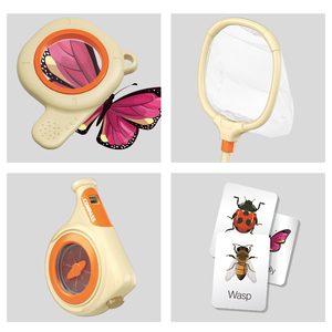 Kit de captura de insectos para niños con lupa, tarjetas de identificación de insectos, brújula <span class=keywords><strong>y</strong></span> red telescópica para aventuras al aire libre <span class=keywords><strong>y</strong></span> aprendizaje de <span class=keywords><strong>la</strong></span> naturaleza. - Product Image 3
