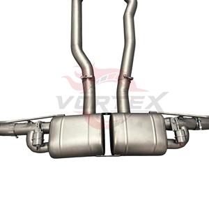 ระบบท่อไอเสียสแตนเลสไทเทเนียมสีน้ำเงินขัดเงาแบบ Vortex สำหรับรถ Porsche 957 Cayenne 3.0T/3.6/4.8L ปี 2006-2010 หนา 1.2 มม. - Product Image 6