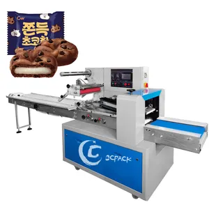 Hoge Snelheid Automatische Chocolade Bar Brownie Cookie Verpakking Composiet Aluminium Film Verpakking Machine