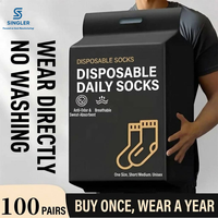 Chaussettes jetables Qiangyi respirantes, antibactériennes, désodorisantes, à séchage rapide, sans lavage, portables pour le voyage