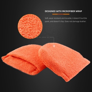 SPTA 10 pièces 125 mm Tampons applicateurs <span class=keywords><strong>de</strong></span> <span class=keywords><strong>cire</strong></span> pour voiture en microfibre Éponge <span class=keywords><strong>de</strong></span> polissage pour nettoyant <span class=keywords><strong>de</strong></span> peinture <span class=keywords><strong>de</strong></span> moyeu <span class=keywords><strong>de</strong></span> roue automobile - Product Image 6