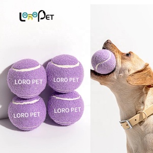 <span class=keywords><strong>Pet</strong></span> Suppliers Benutzer definiertes Logo Umwelt freundliches Werfen Hund Kauen Spielzeug Großhandel Gummi Haustier Tennisbälle interaktive Hundes pielzeugball - Product Image 2