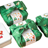 Kit de faveurs de mariage Furoshiki Tutoriel d'emballage cadeau en toile de lin monogramme personnalisé Luxe