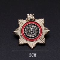 Badges/Pins personnalisés de style britannique chic en alliage moulé sous pression plaqué argent et or de la marque JR pour la publicité