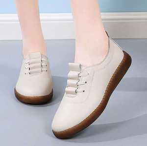 Nouveau cuir véritable femme chaussures décontractées dames sans lacet chaussures plates femmes mocassin <span class=keywords><strong>pois</strong></span> chaussures en cuir - Product Image 5