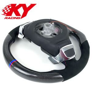 พวงมาลัยคาร์บอนไฟเบอร์ LED แบบกำหนดเองสำหรับรถแข่ง BMW M3 M4 M5 330i 335i 318i E60 E61 E62 E63 E64 E87 E82 E87 E93 E91 E92 - Product Image 4