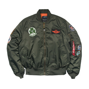 Blouson de travail <span class=keywords><strong>tendance</strong></span> à l'américaine pour hommes, combinaison de course pour le printemps et l'automne, éléments rétro, badge brodé avec fermeture éclair - Product Image 5