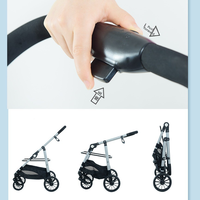 Poussette de luxe pour animaux de compagnie de haute qualité avec 4 roues, pliable facilement, petite taille, chariot pour voiture, promenade en plein air, voyage, chats, chiens
