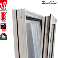 Superhouse NOA fenêtres de maison passive coupe-vent, fenêtres d'inclinaison et de retournement double verre fenêtre d'économie d'énergie en aluminium