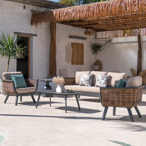 Hot Selling Garden Furniture Lounge Set Villa Leisure Pe <b>rattan</b> Aluminum Alloy <b>Sofa</b> Outdoor Lounge Sectional <b>Sofa</b> Furniture Set - Product Image 6