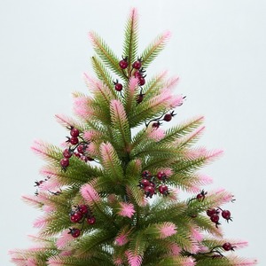 Árbol de Navidad de polietileno con ramas rosas, decoraciones artificiales de flor de <span class=keywords><strong>ciruelo</strong></span> roja y árbol de Navidad denso. - Product Image 4