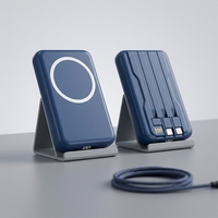 Batteries externes de haute qualité 10000 mAh avec affichage LED, sans fil, câbles intégrés, pour voyages et usage quotidien en extérieur