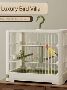 30x23x26cm ABS Papagei Villa Käfig Ultraleichter tragbarer atmungsaktiver weißer grüner weißer brauner Vogelkäfig im Freien - Product Image 6