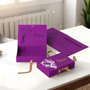Caja de Embalaje Personalizada en Color Vino Tinto y Champán, Caja de Almacenamiento Profesional y Elegante para Carteras y Cinturones con Logotipo - Product Image 2