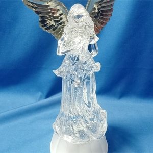 Angeli <span class=keywords><strong>di</strong></span> Natale in Acrilico con Luci LED e Effetto <span class=keywords><strong>Neve</strong></span> Glitterata per Decorazioni Natalizie - Product Image 3