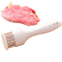 Hâchoir de viande en acier inoxydable, outil de cuisine, 1 pièce, aiguille, outil de barbecue, baguettes de porc, marteau ample