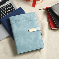 Carnet de notes en cuir PU de luxe pour cadeaux d'affaires en gros, avec couverture en cuir et fermeture magnétique
