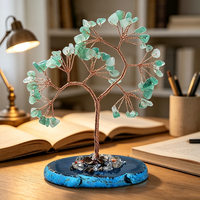 Fournisseur d'usine Arbre en cristal turquoise vert artisanal de luxe unique pour la décoration intérieure