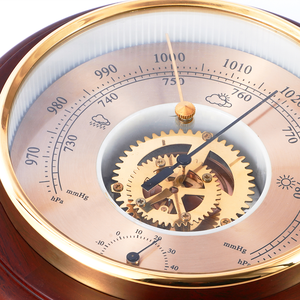 Home Decoration Wall <strong>Clock</strong> Thermometer <strong>Barometer</strong> Hygrometer 3-in-1 Wooden Weather Station Retro Wooden Wall <strong>Clock</strong> - Product Image 4