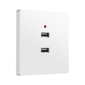 86 Type <b>Usb</b> <b>Socket</b> 2 Ports 2.1A Ac220V Flame Retardant Copper For Home Dormitory Charging - Product Image 2