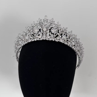 Couronne de mariée scintillante en zircon, accessoires pour cheveux, couronnes en strass pour mariage, diadèmes pour femmes