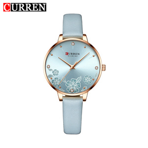 9068 CURREN Women's Luxury Wristwatch Leather Clock Casual Waterproof Original Quartz Watches for Women - Product Image 1