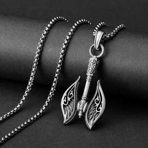 Collar gótico Vintage de acero inoxidable para hombre, collar con colgante de hacha de batalla vikinga Nórdica - Product Image 4