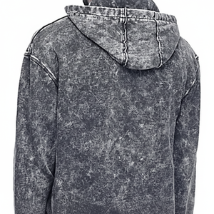 Custom Made <b>Black</b> <b>Oversized</b> <b>Hoodies</b> Distressed Embroidery Blue Patches 100% Cotton Fleece Regular Fit Spring Vintage Customized - Product Image 1