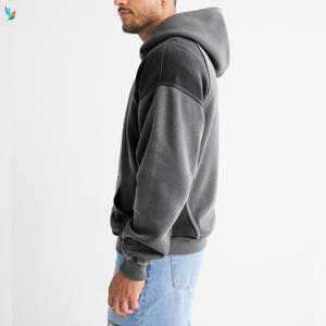 Sweat-shirt à capuche ample rétro sportif en molleton épais <span class=keywords><strong>de</strong></span> coton <span class=keywords><strong>de</strong></span> haute qualité pour hommes - Product Image 2