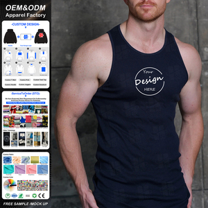 Débardeur de sport pour homme, coupe ajustée, en spandex haute élasticité, respirant, style classique, avec impression personnalisée - Product Image 1