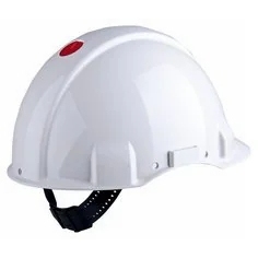 3M™Casque de sécurité UVicator non ventilé avec verrouillage à pivot 440V bandeau en plastique diélectrique G3001CUV-VI blanc pour l'industrie de la construction - Product Image 1
