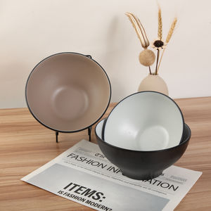 Tazón de Sopa de Fideos Oriental de Melamina Nórdica en Blanco y Negro, Tazón de Ramen Irrompible de Melamina, Tazón para Servir en Restaurantes - Product Image 3